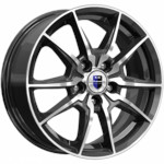 Диск K&K Адамар 6,5x16 5*100 Et:48 Dia:56,1 алмаз чёрный