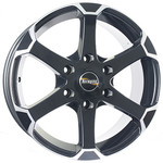 Диск Khomen 1702 7x17 5*108 Et:43 Dia:65,1 Black-FP