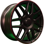 Диск PDW L5424 8,5x19 5*130 Et:38 Dia:66,6 Satin Black Red Lip