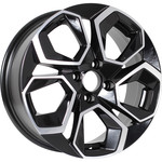 Диск KDW KD1620 6,5x16 5*108 Et:45 Dia:63,3 Black Front Polished