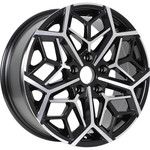 Диск KDW KD1710 7x17 5*114,3 Et:50 Dia:66,1 Black Front Polished